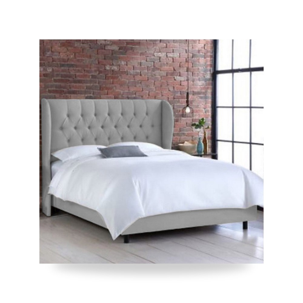 سرير نوم فاخر - هيكل سرير كتان رمادي Berlin 200×120 In House - من In-House