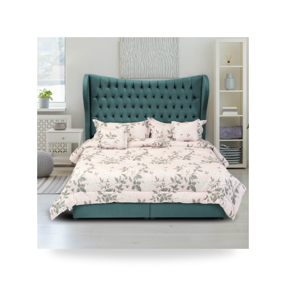 سرير نوم فاخر - هيكل سرير قطيفة Serin Turquoise 200×140 In - من In-House