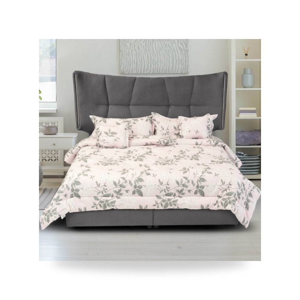 سرير نوم فاخر - هيكل سرير قطيفة رمادي Oslo 200×150 In House - من In-House