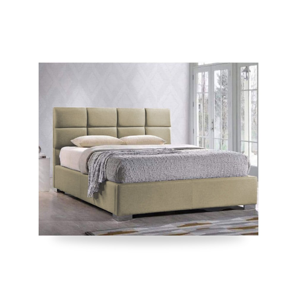 سرير نوم فاخر - هيكل سرير قطيفة عاجي Las Palmas 200×140 In - من In-House