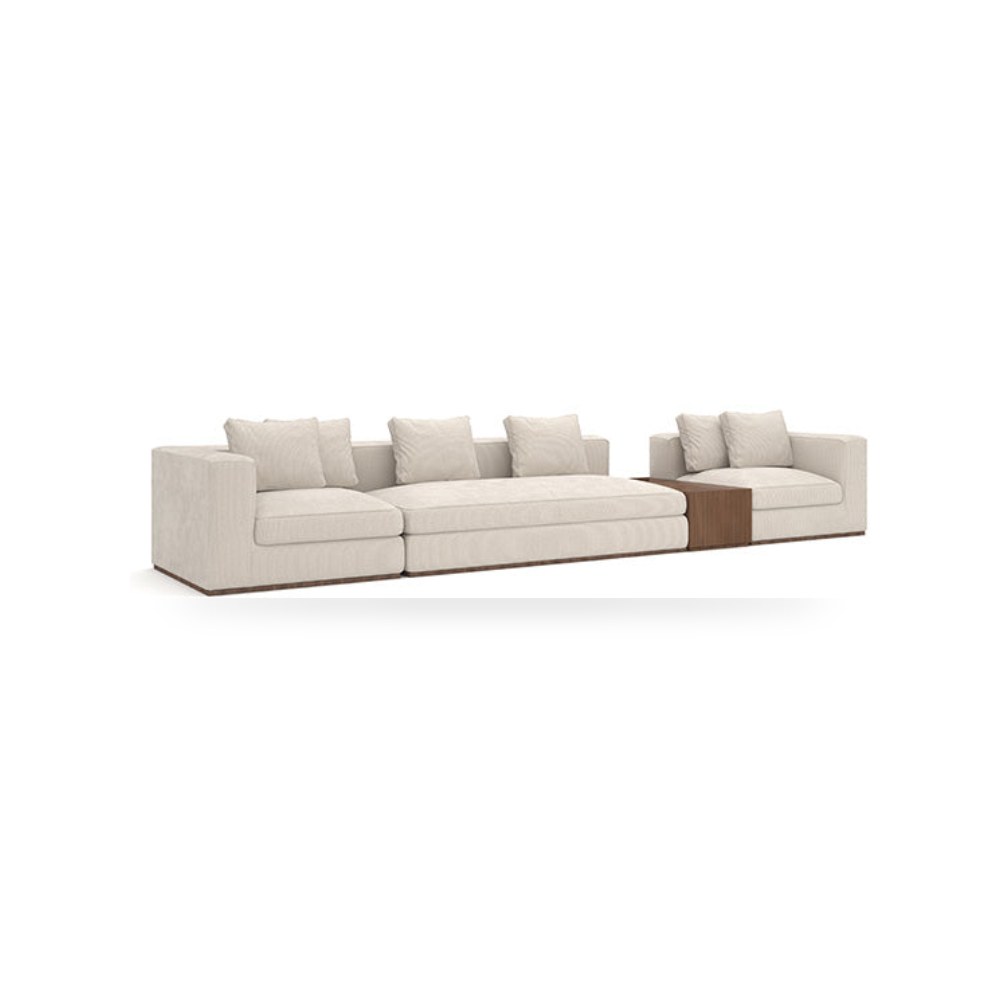كراسي ومقاعد فاخرة - أريكة زاوية عاجي Bello Caracole - طراز UPH-024-SEC2-B