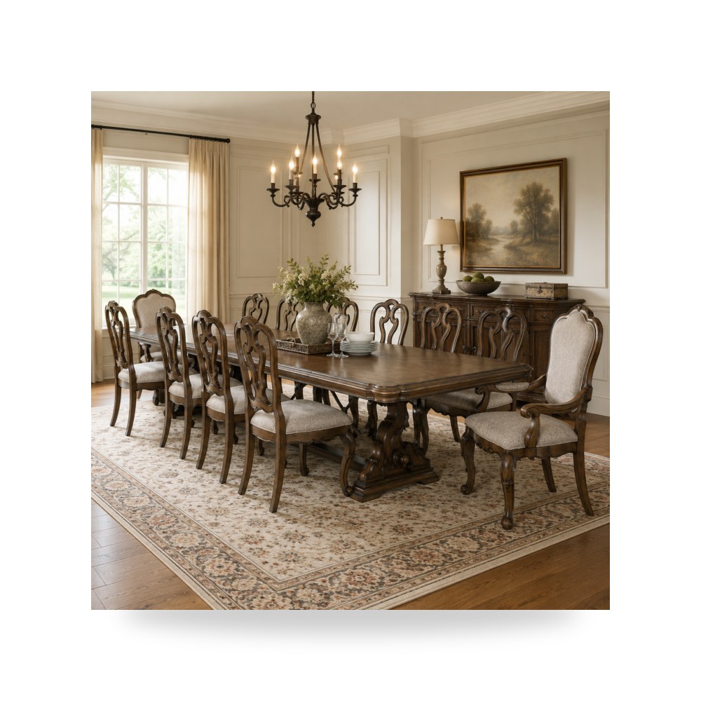 كرسي طعام فاخر - طقم غرفة طعام Ashley موديل D947 Set - طراز D947-Set