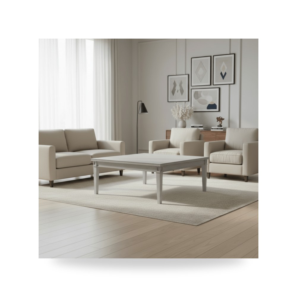 طاولة قهوة لغرفة المعيشة Harper Vintage Square أزرق A.R.T. Furniture