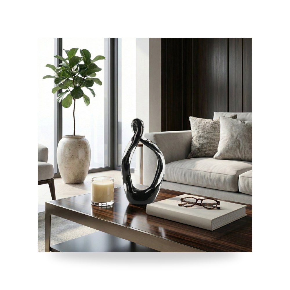 تحفة مجسم ديكور طاولة أسود Sagebrook Home موديل EV22768