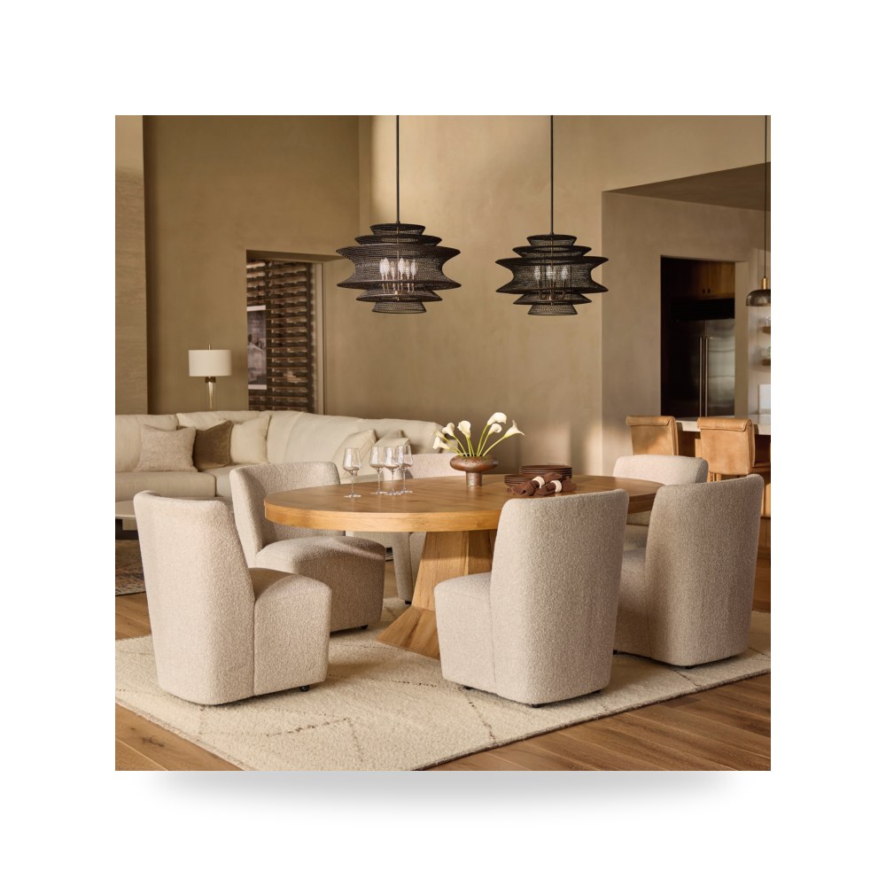 كرسي طعام فاخر - طقم غرفة طعام Ashley موديل D985 55Set