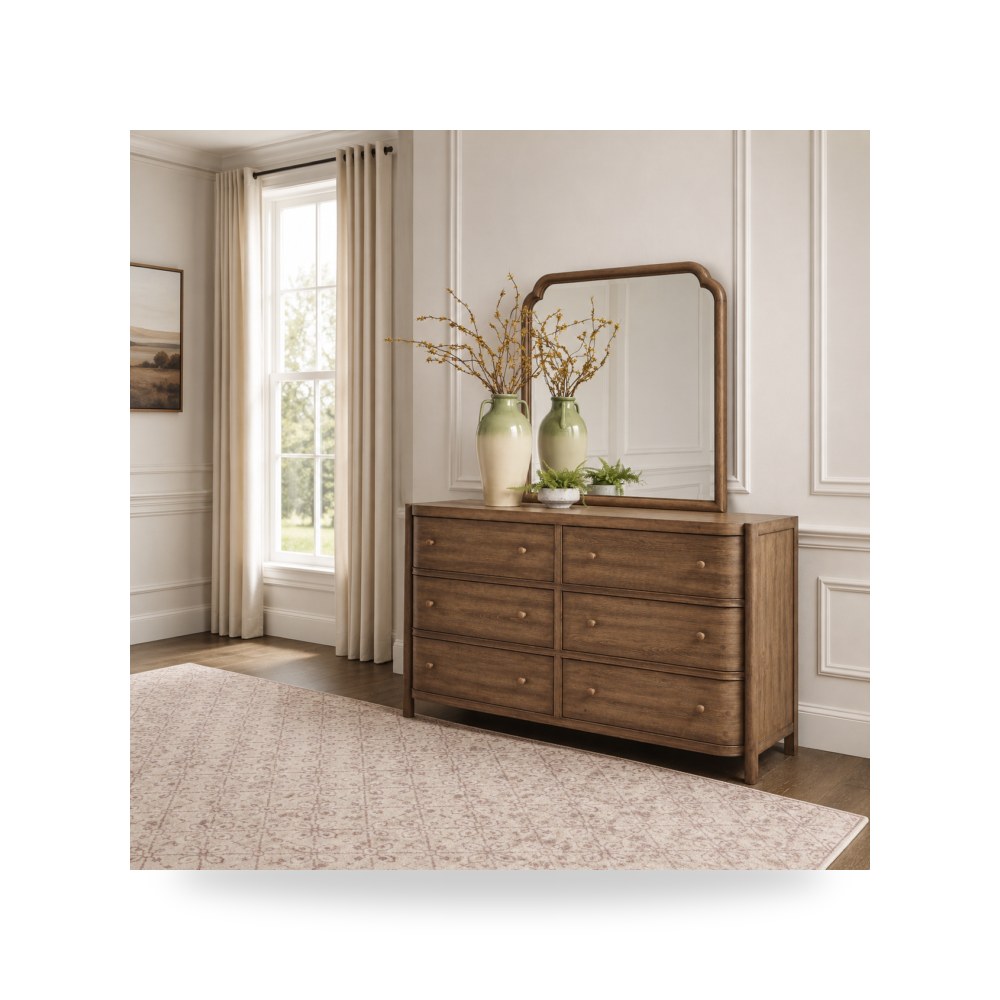 وحدة أدراج وكومودينة غرف نوم - تسريحة دريسر Ashley موديل B859 DesserMirror - من Ashley