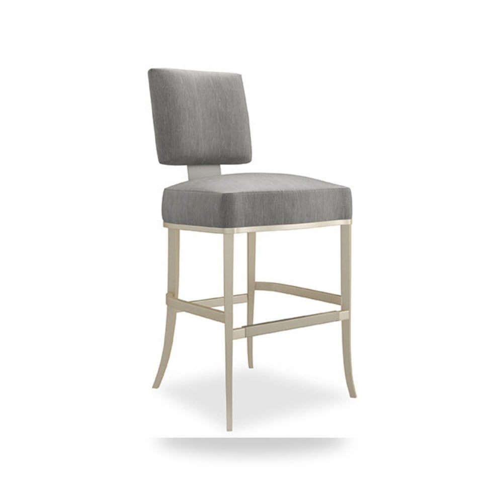 كرسي جلوس بتصميم أنيق - كرسي COUNTER STOOL PEWTER Caracole - طراز CLA-025V-311