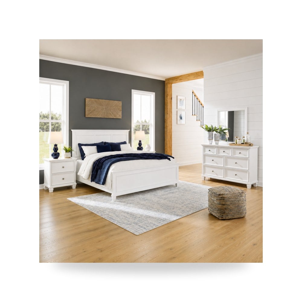 أثاث غرف نوم وأسرّة - طقم غرفة نوم أحمر Ashley موديل B680 K Matt