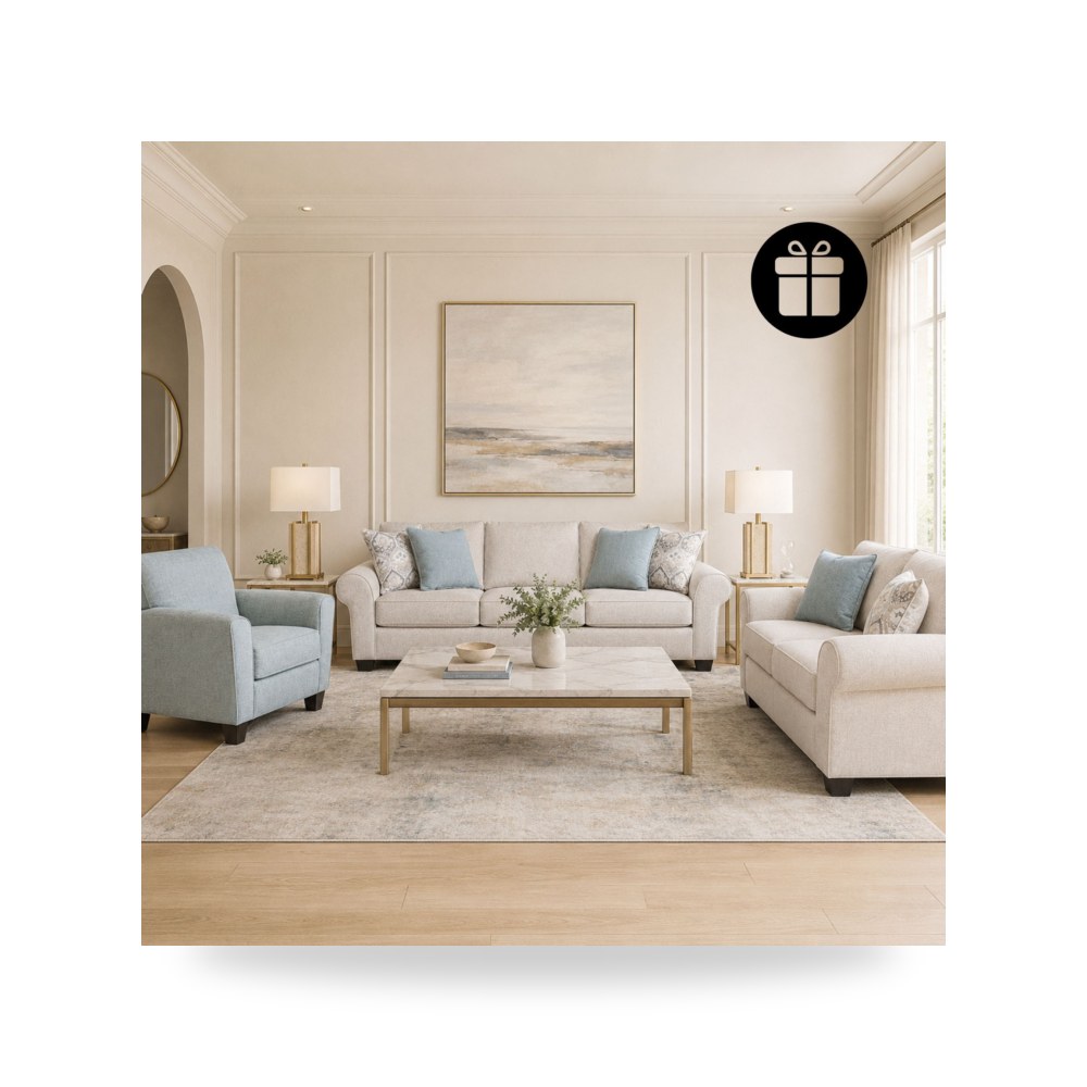طقم كنب غرفة معيشة آشلي Ashley Furniture موديل 86140 موديل 86140-GZD03812-GLA Ashley