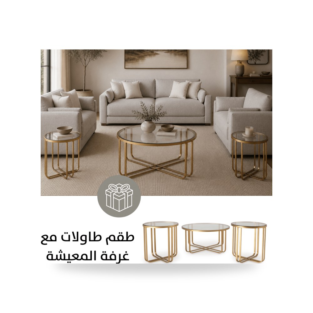طقم كنب غرفة معيشة روتس