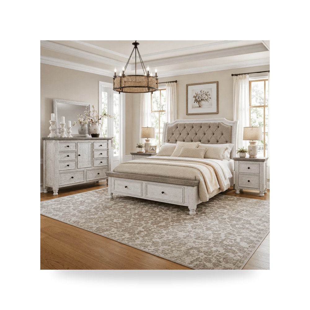 أثاث غرف نوم وأسرّة - طقم غرفة نوم Ashley موديل B814 kingUPH Set