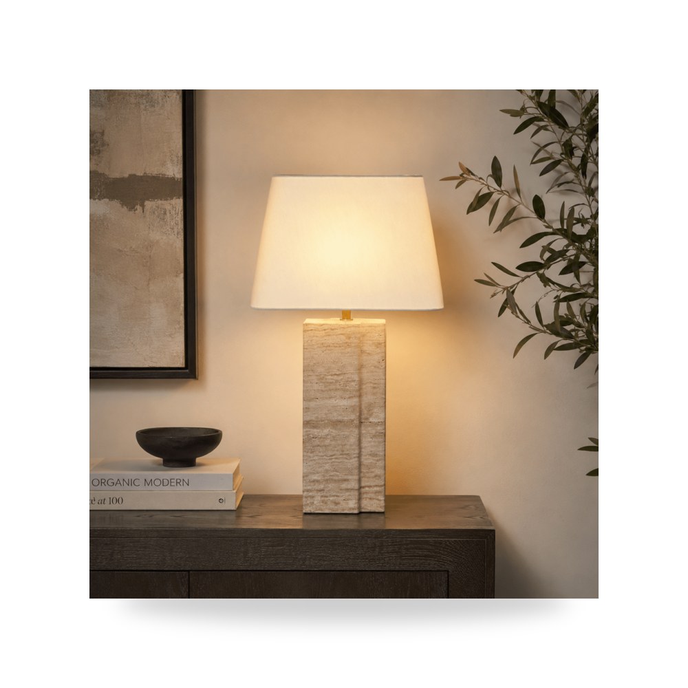 مصباح طاولة عاجي Ridge روتس موديل MT88813