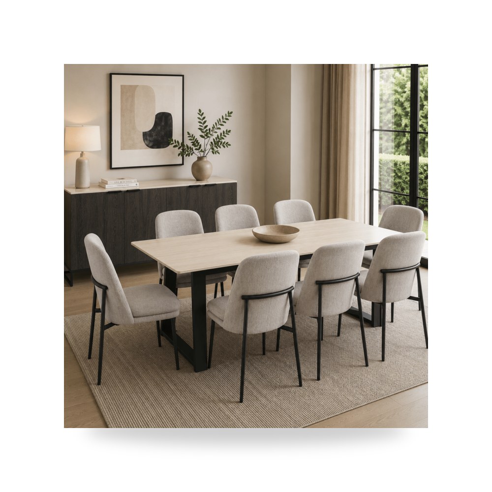 كرسي طعام فاخر - طقم غرفة طعام موديل R2270 - طراز R2270-D0003-240SET