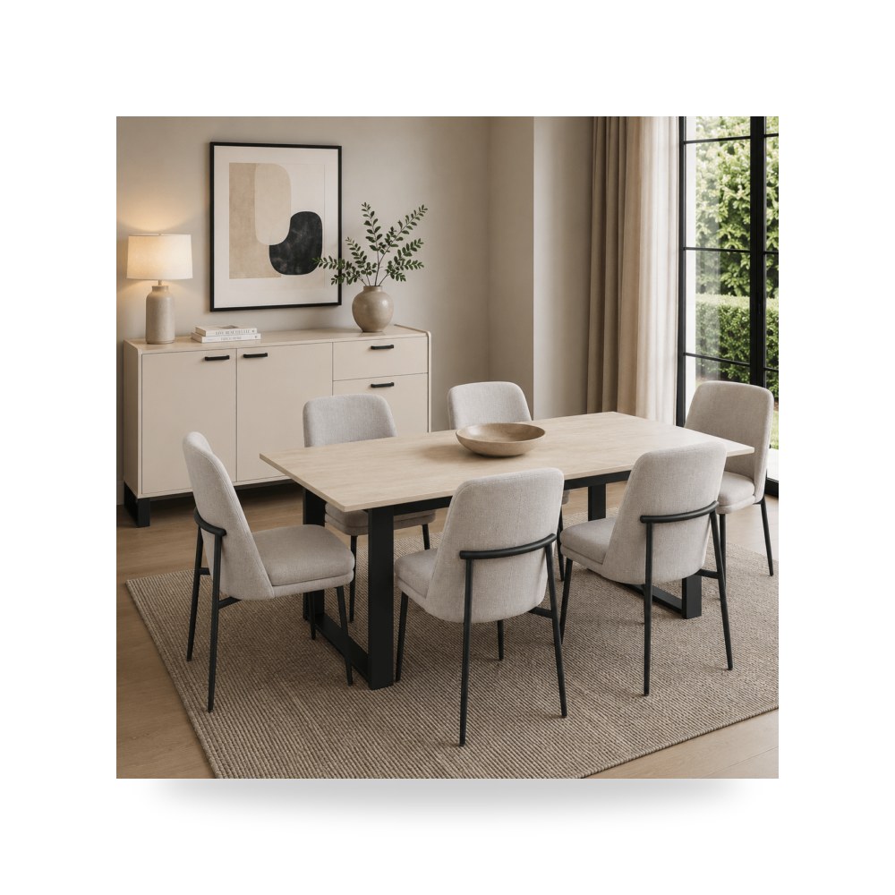 كرسي طعام فاخر - طقم غرفة طعام موديل R2270 - طراز R2270-D0003SET