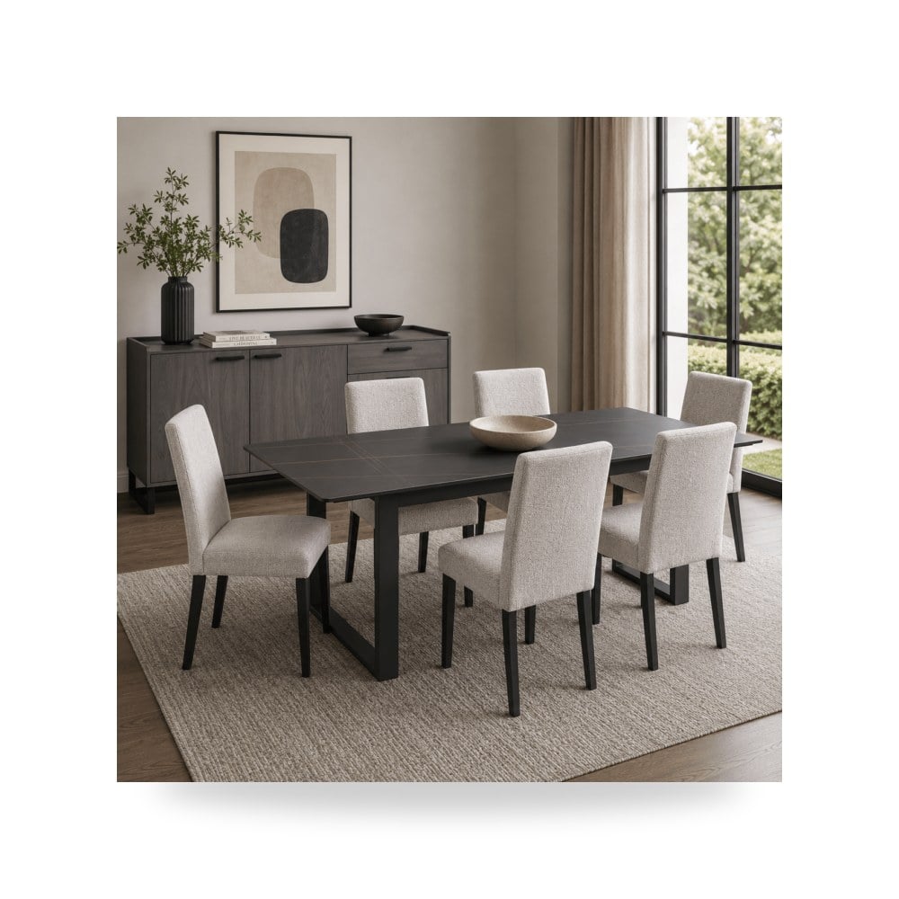 كرسي طعام فاخر - طقم غرفة طعام موديل R2270 - طراز R2270-D0002SET