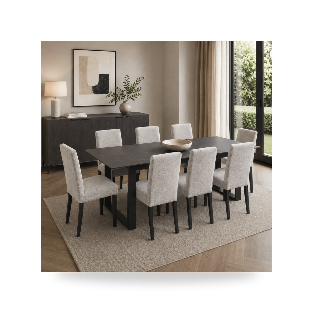 كرسي طعام فاخر - طقم غرفة طعام موديل R2270 - طراز R2270-D0002-240SET