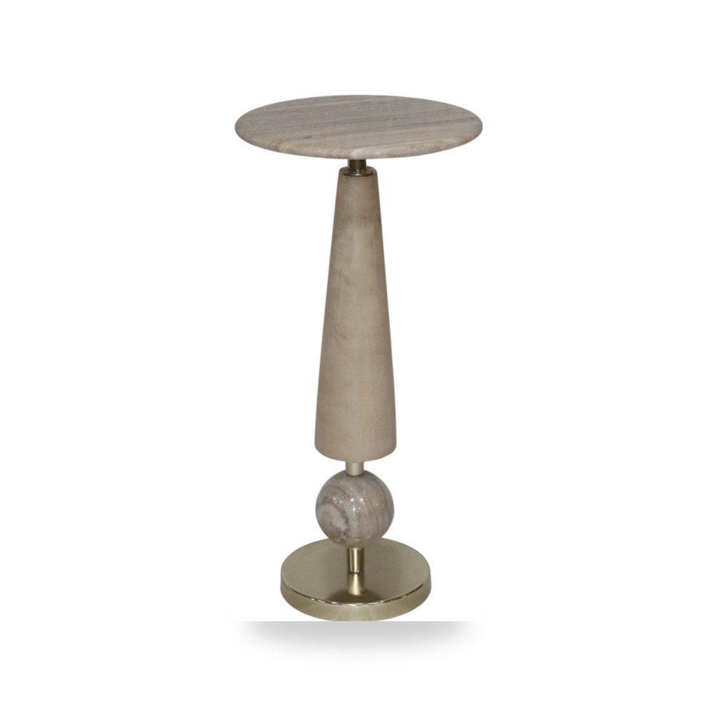 طاولة 24" REECE WOOD AND MARBLE ACCENT Sagebrook Home موديل EV23382