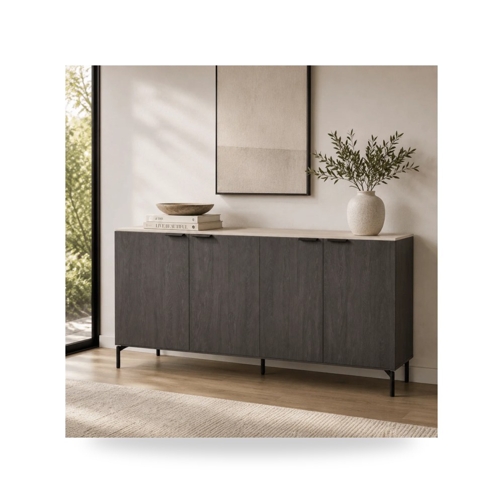 بوف ومسند قدم عثماني - بوفيه كونسول موديل R2270 - طراز R2270-D0003-SB-240