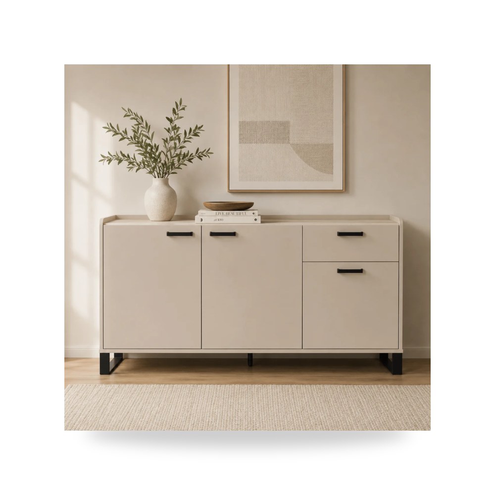 بوف ومسند قدم عثماني - بوفيه كونسول موديل R2270 - طراز R2270-D0003-SB