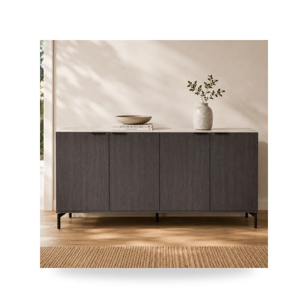 بوف ومسند قدم عثماني - بوفيه كونسول موديل R2270 - طراز R2270-D0001-SB-240