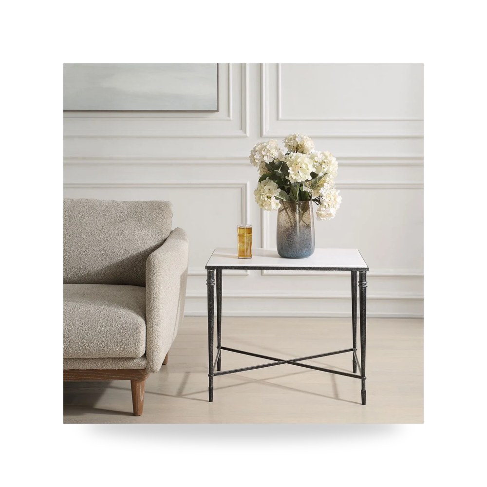 طاولة جانبية أسود Marcellia Rectangular موديل TB6582-B-KIT