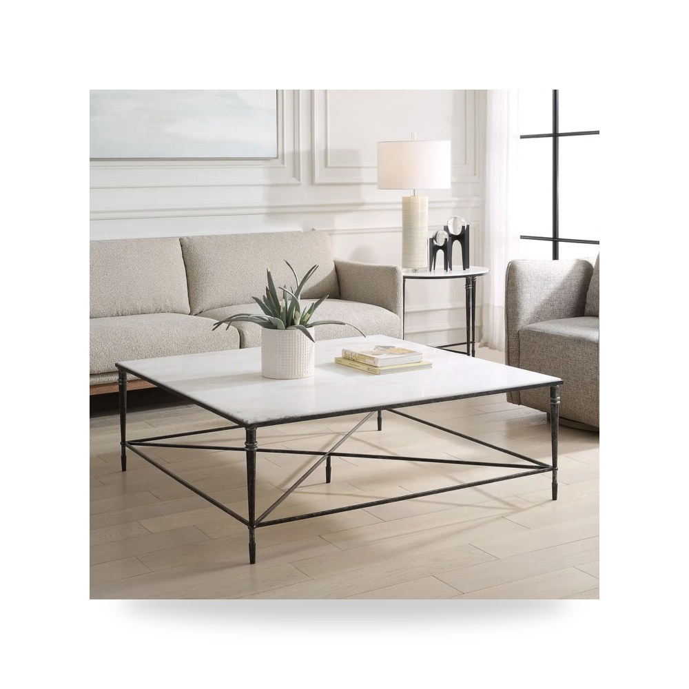 طاولة قهوة مربعات هندسية أسود AlRugaib موديل TB6579-B-KIT AlRugaib Furniture