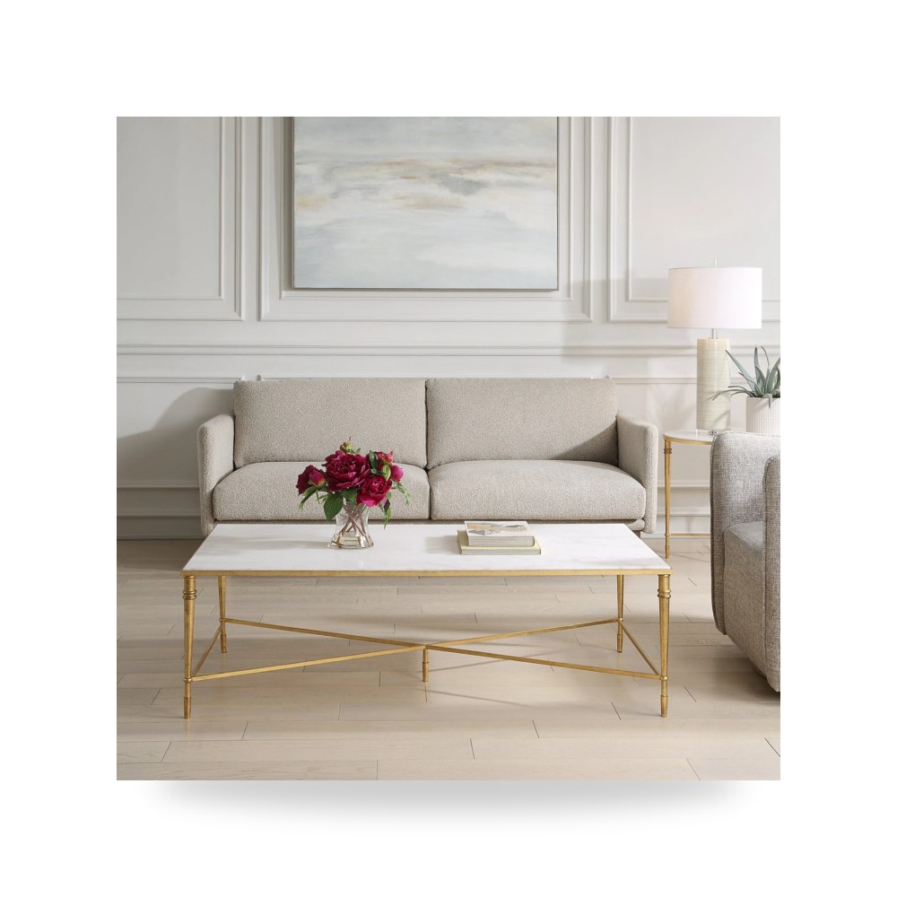طاولة قهوة ذهبي Marcellia Rectangular موديل TB6578-G-KIT