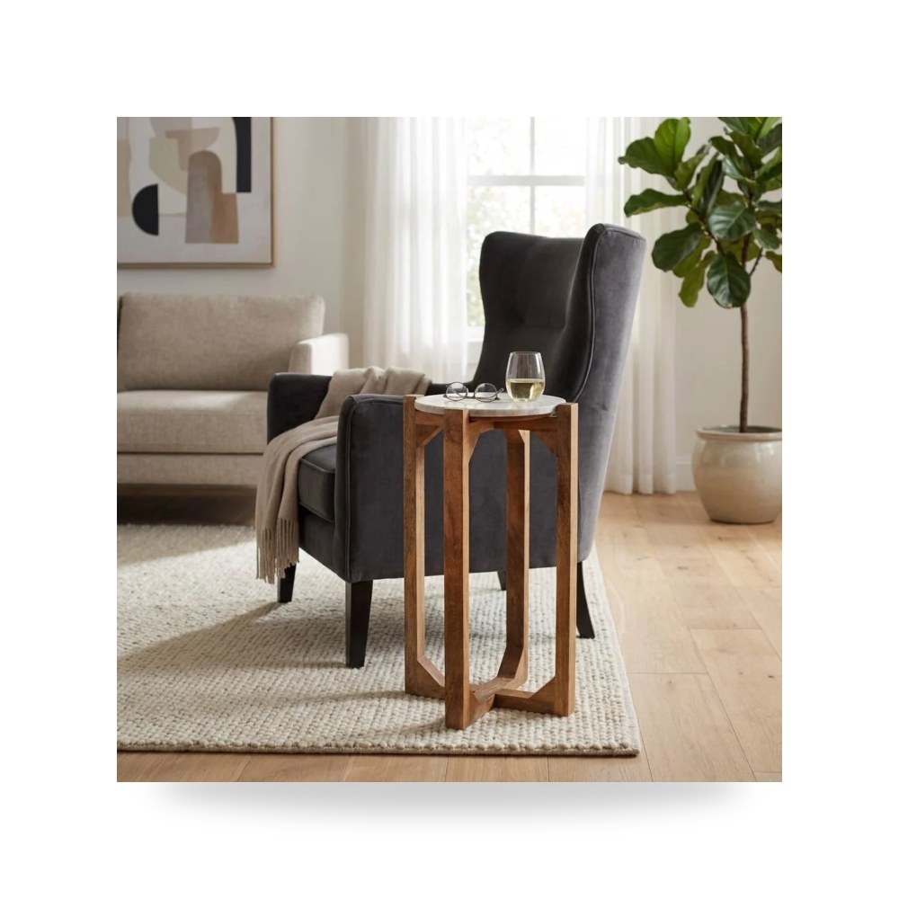 طاولة خشب 24×12 Sagebrook Home