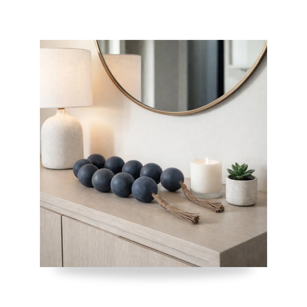 أزرق Bead Garland, Sagebrook 46×3 موديل 23220-01 Sagebrook Home