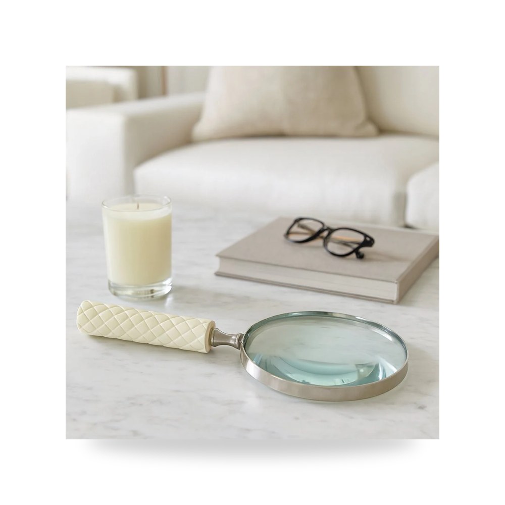 زجاج عاجي Diamond Handle 9×4 من ساج بروك هوم Sagebrook Home موديل 22845