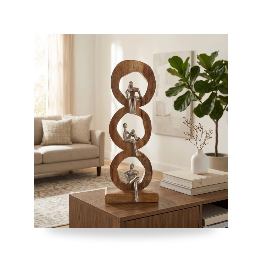 خشب فضي Figures Rings, Natural - silver 23×8 Sagebrook Home موديل 23244