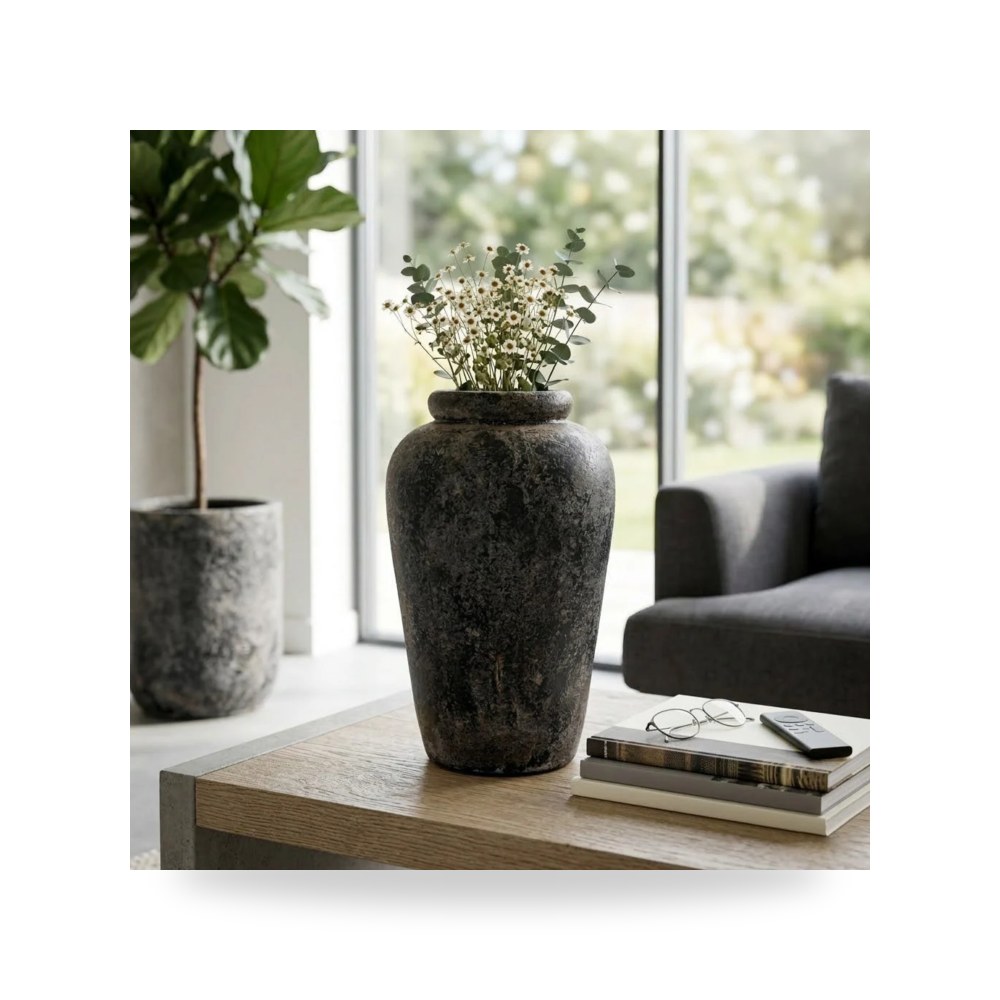 أسود Terracotta Vase, 16×10 سيجبروك هوم Sagebrook Home