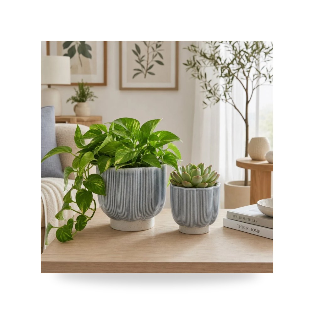 حوض زرع ونباتات ديكوري فاخر - مركن حوض زرع Sagebrook Home موديل 21668 01 - طراز 21668-01