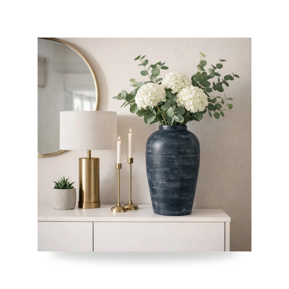 أزرق Terracotta Vase, Sagebrook 20×11 موديل 22986-02 Sagebrook Home