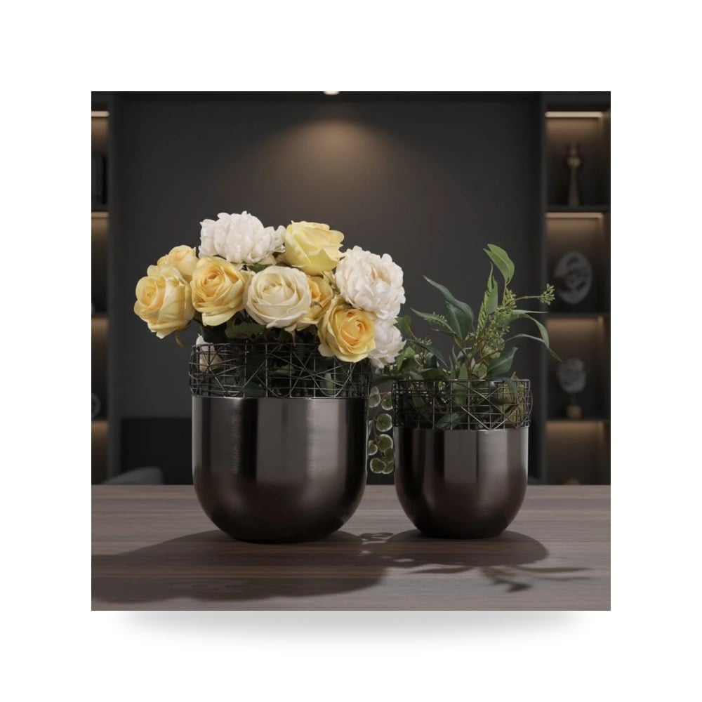 حوض زرع ونباتات ديكوري فاخر - مركن حوض زرع Sagebrook Home موديل 23331 01 - طراز 23331-01