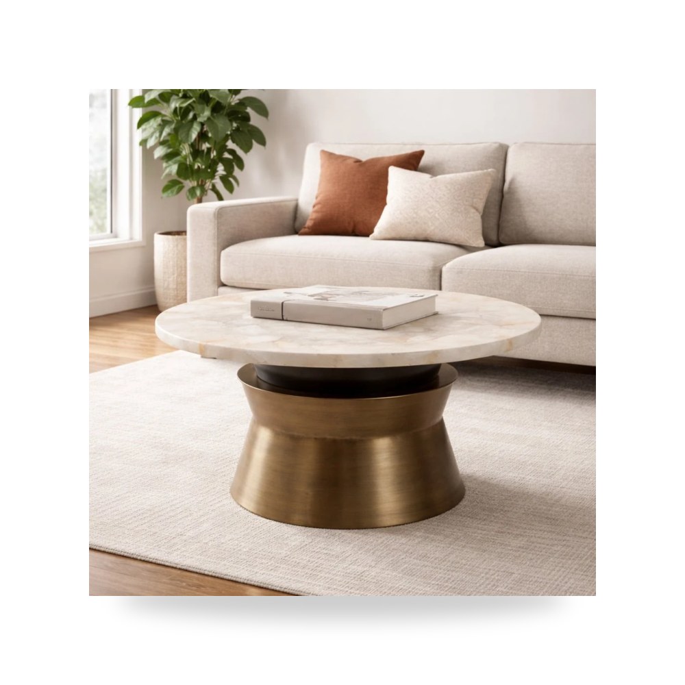 طاولة قهوة أبيض 30×16 من ساج بروك هوم Sagebrook Home موديل 23337