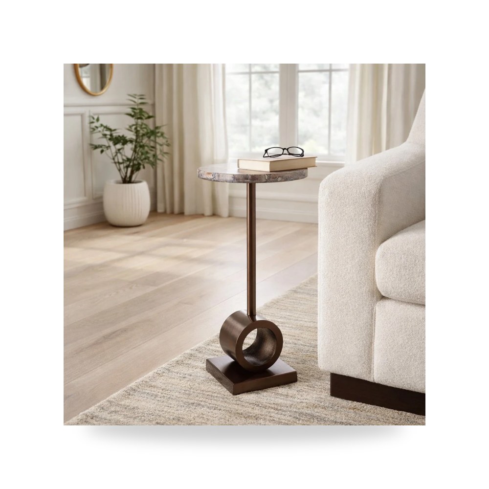 طاولة قهوة لغرفة المعيشة 24" Huron Petrified Wood Sagebrook Home موديل EV23135