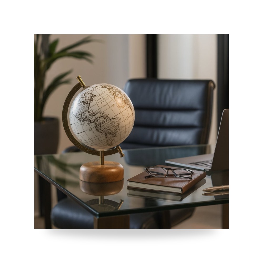 خشب أبيض Globe Base, Natural 10×7 Sagebrook Home