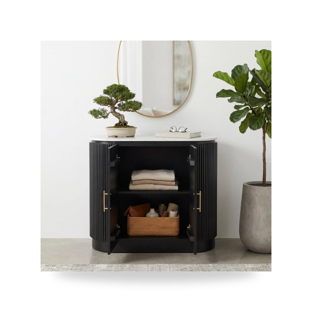 خزانة أسود White - black 34×29 من Sagebrook Home موديل 23281