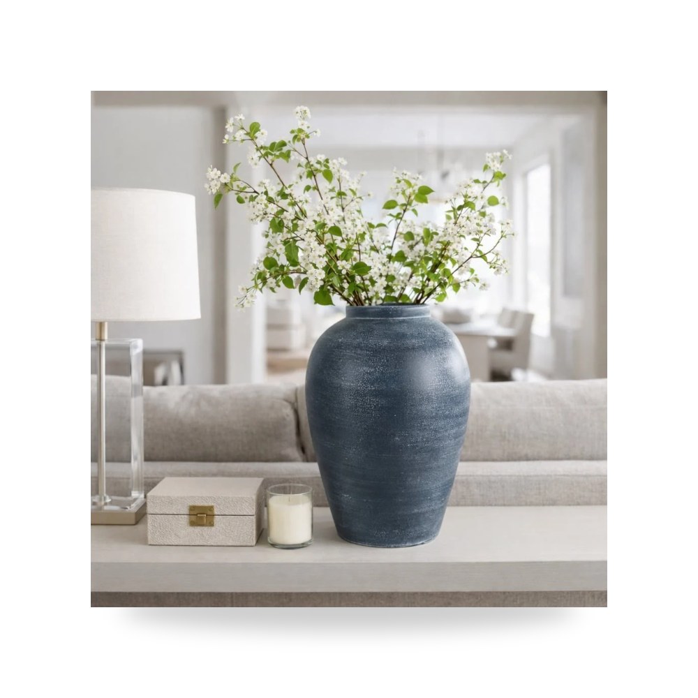 أزرق Terracotta Vase, Sagebrook 15×10 موديل 22986-01 Sagebrook Home