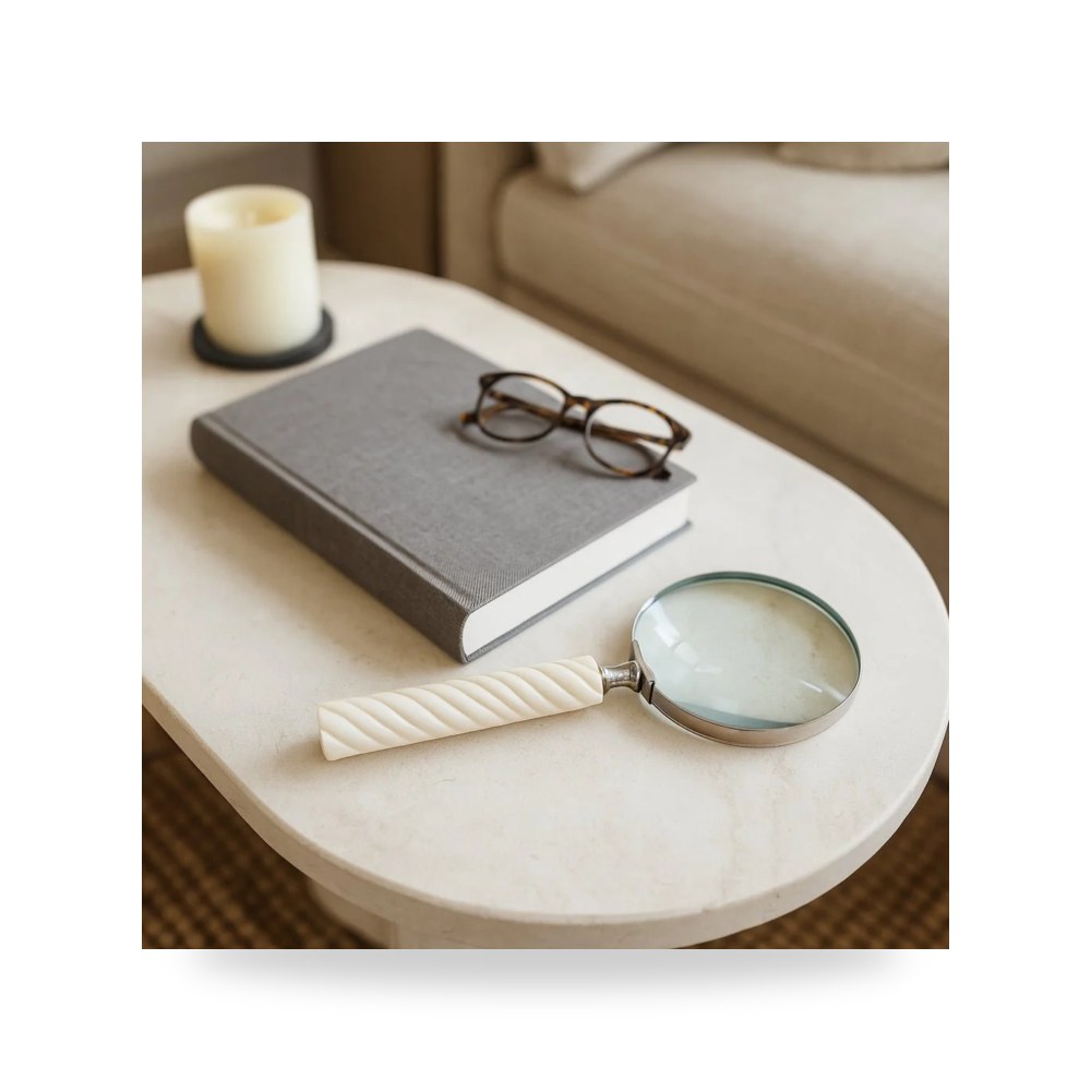 زجاج عاجي Handle 9×4 من ساج بروك هوم Sagebrook Home