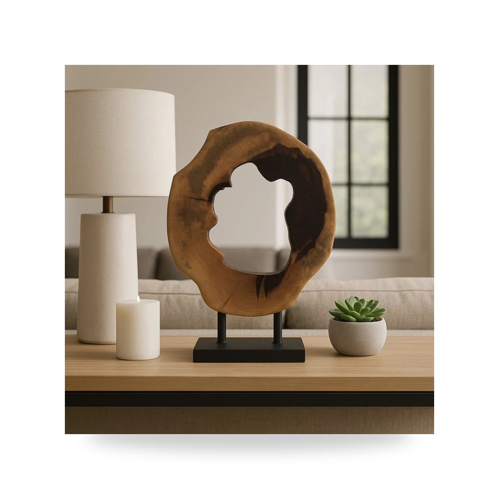 صينية وتحفة ديكورية مقاس 19×14 بوصة لون أسود من ساج بروك هوم Sagebrook Home