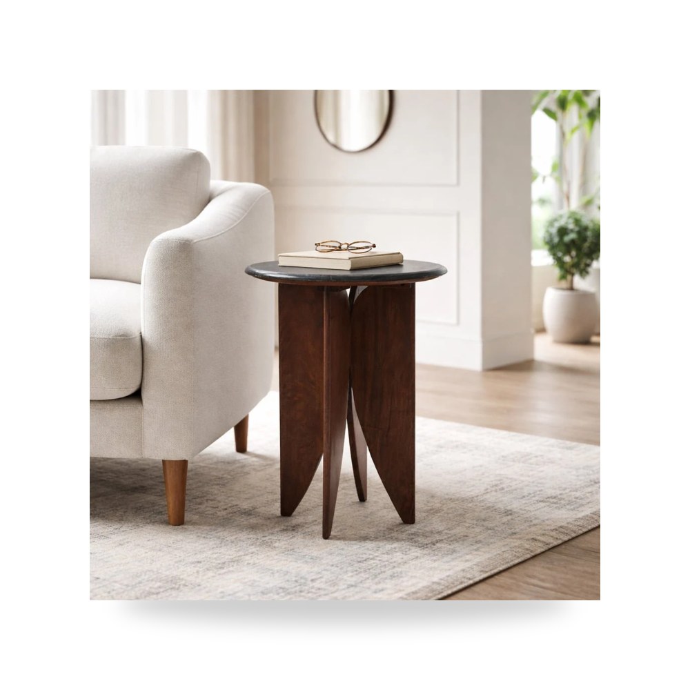 طاولة جانبية أسود Contemporary Black - brown من ساج بروك هوم Sagebrook Home