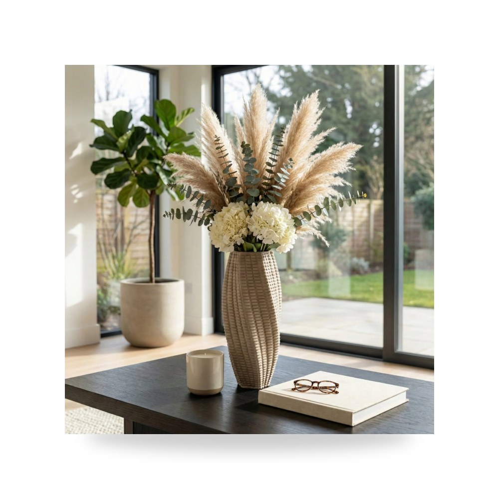 فازة زينة رمادي Sagebrook Home موديل EV22750