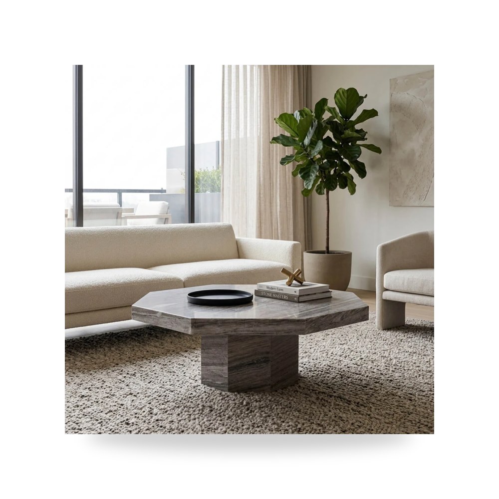 طاولة قهوة لغرفة المعيشة 42x15 أسود Sagebrook Home موديل 23316