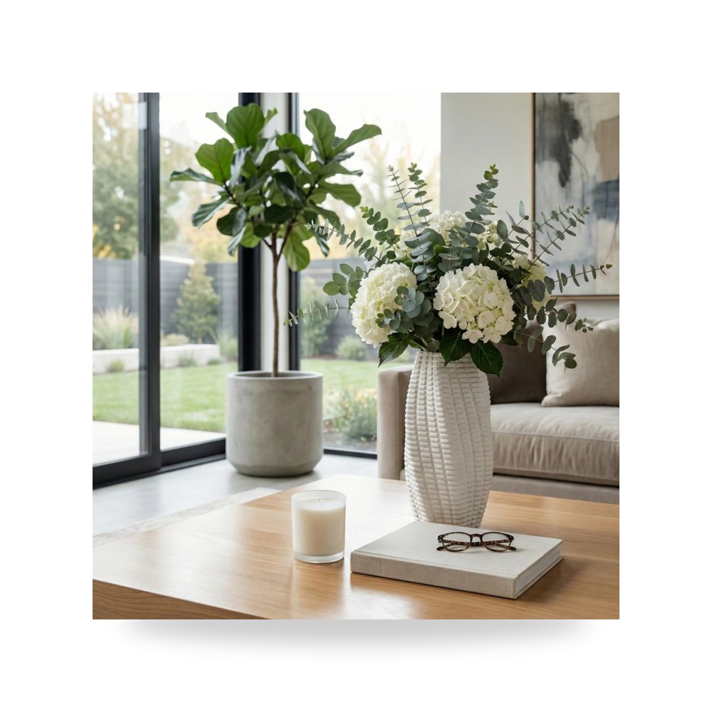 فازة زينة أبيض Sagebrook Home موديل EV22750