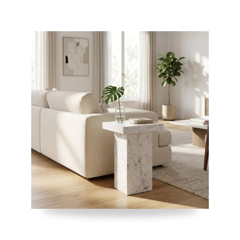 طاولة جانبية خدمة 22x14 أبيض Sagebrook Home موديل 23312