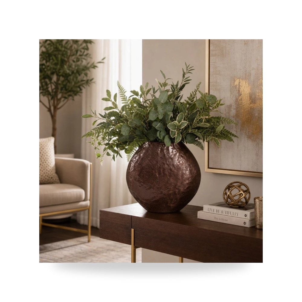 فازة زينة بني Sagebrook Home موديل 15230 17