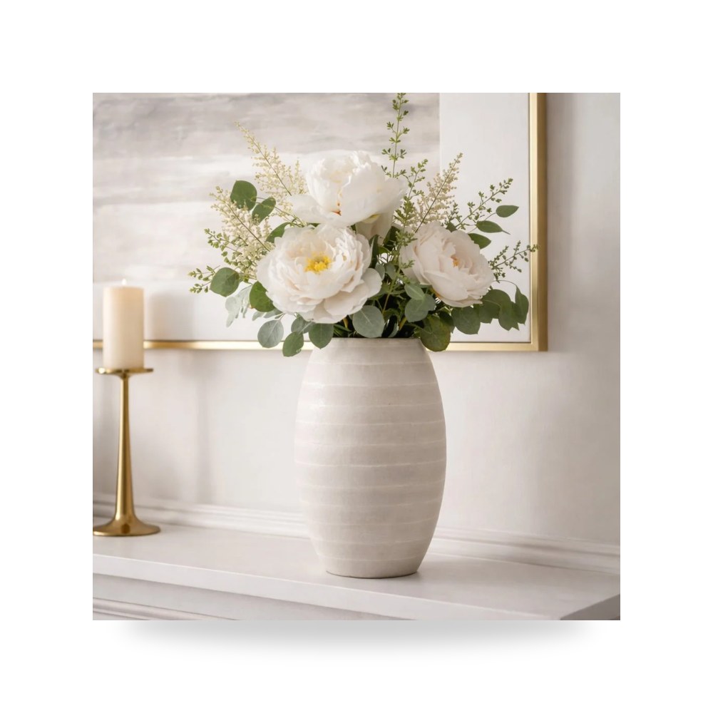 زجاج رمادي Rustic Vase, Sagebrook 13×7 Sagebrook Home