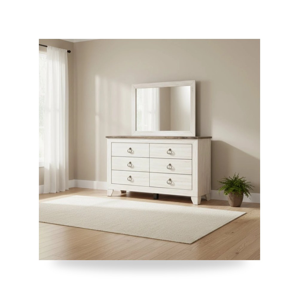 وحدة أدراج وكومودينة غرف نوم - تسريحة دريسر Ashley موديل B4804 DresserMirror - من Ashley